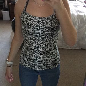 black and white design cami